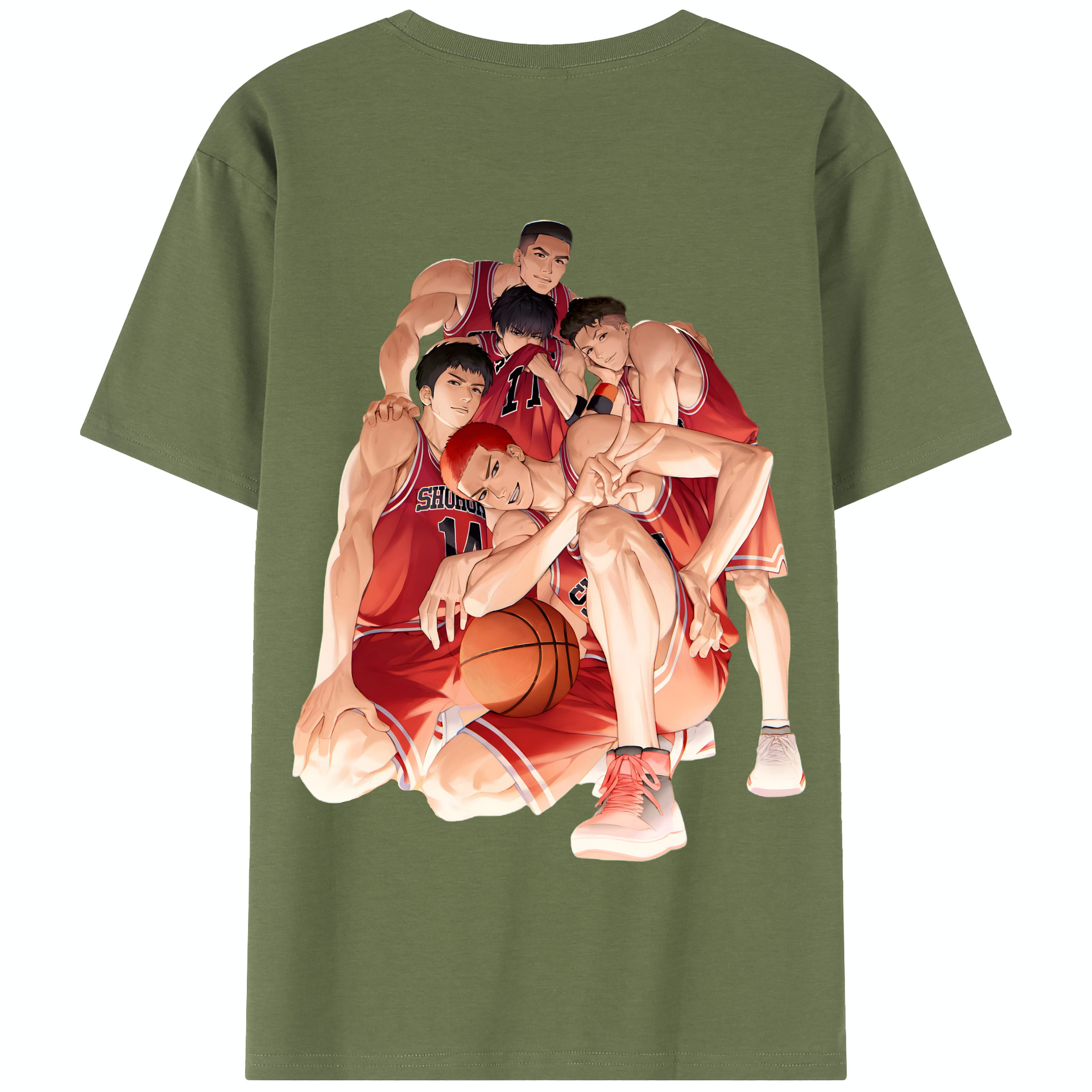 SLAM DUNK／スラムダンク 綿100％半袖Tシャツ（背面プリント）